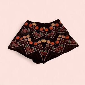 Embroidered Floral Women's Shorts